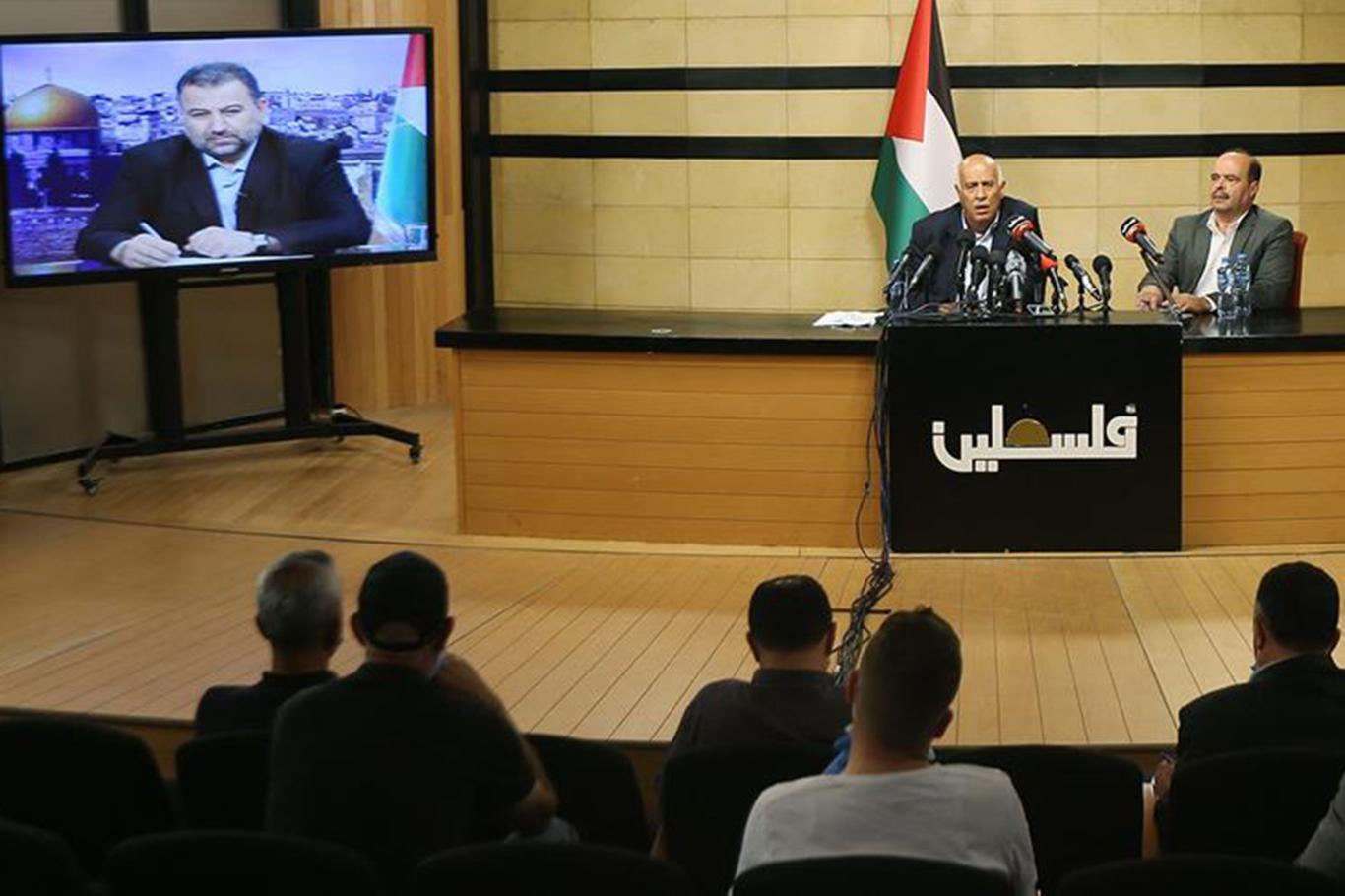Hamas ve Fetih, işgalci siyonistlerin ilhak planına karşı ortak basın açıklaması düzenledi